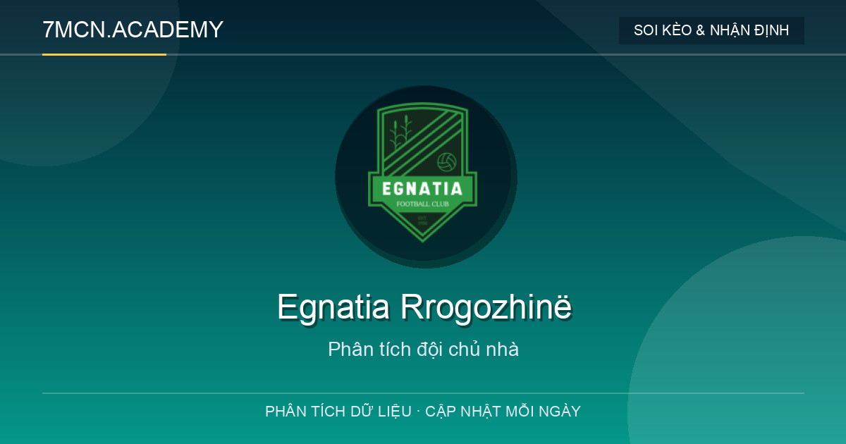 Nhận định bóng đá Egnatia Rrogozhinë vs Shamrock Rovers (02:00 14/08/2026) 14 Phong độ và dữ liệu đội chủ nhà Egnatia Rrogozhinë